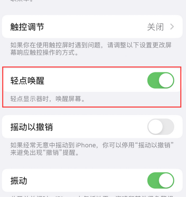 禄劝苹果售后服务分享iPhone轻点唤醒功能屏幕无反应 